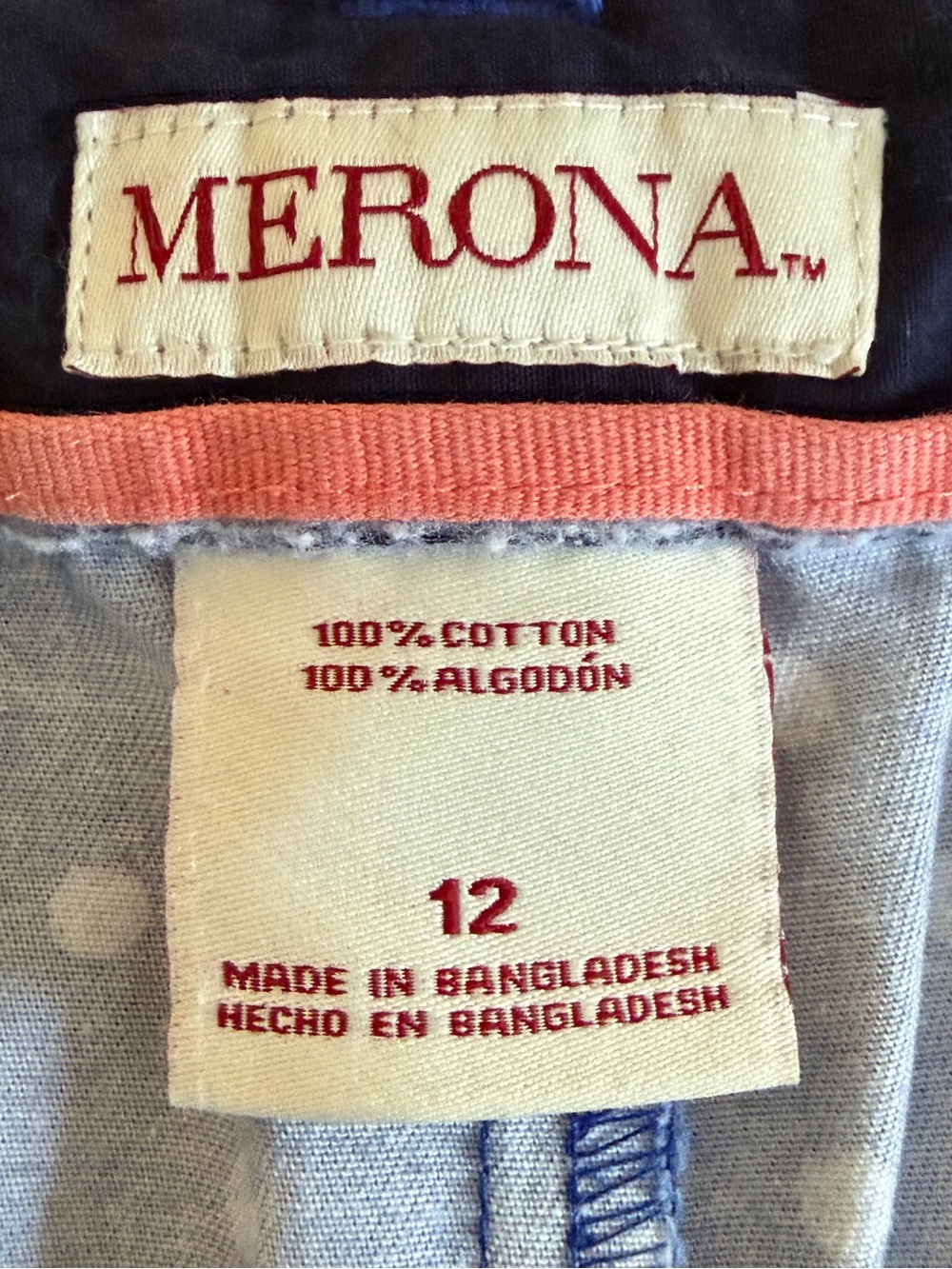 Merona/Universal Thread Women Navy Denim, Coral Pink & Polka Dot Blue Shorts Set - Picture 9 of 10